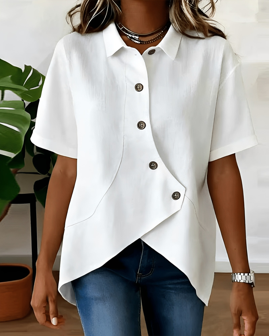 Parla Casual Button Detail Shirt