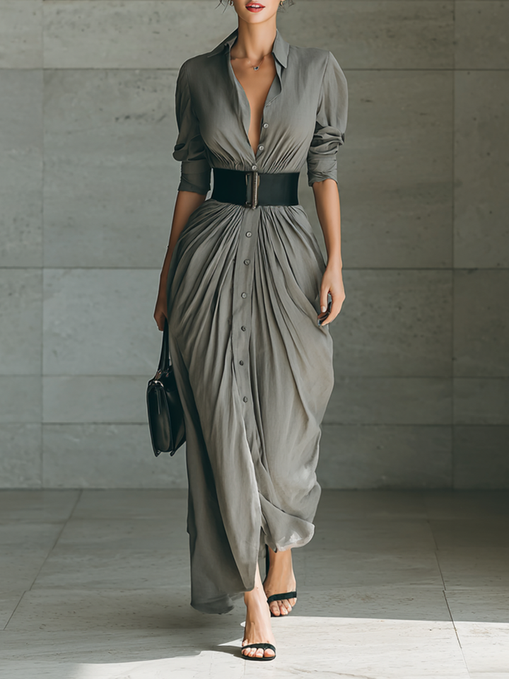 Zahara Long Pleated Dress