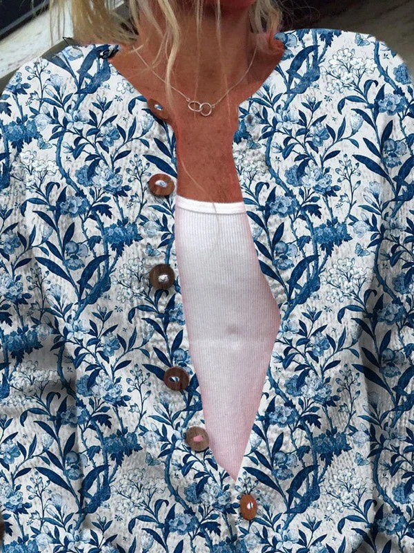 Beatrice | Vintage Floral Button Cardigan