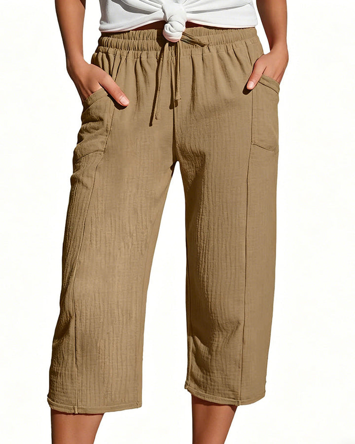 Cleo – Cotton Wide-Leg Cropped Pants