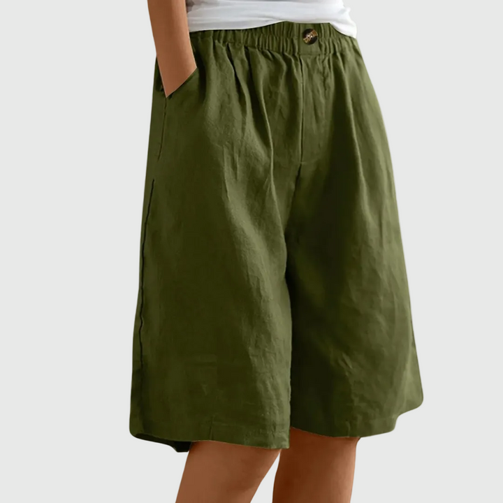 Madeleine – Wide-Leg Elastic Waist Shorts