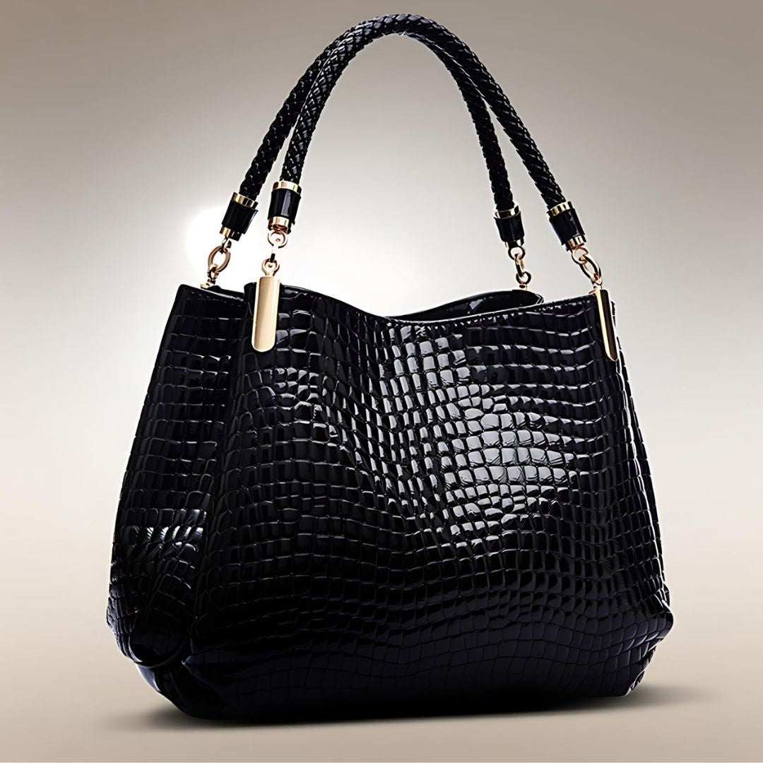Valentina Crocodile Shoulder Bag