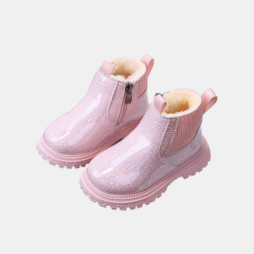 Tilly Girls' Glitter Faux Fur Lined Chelsea Boots