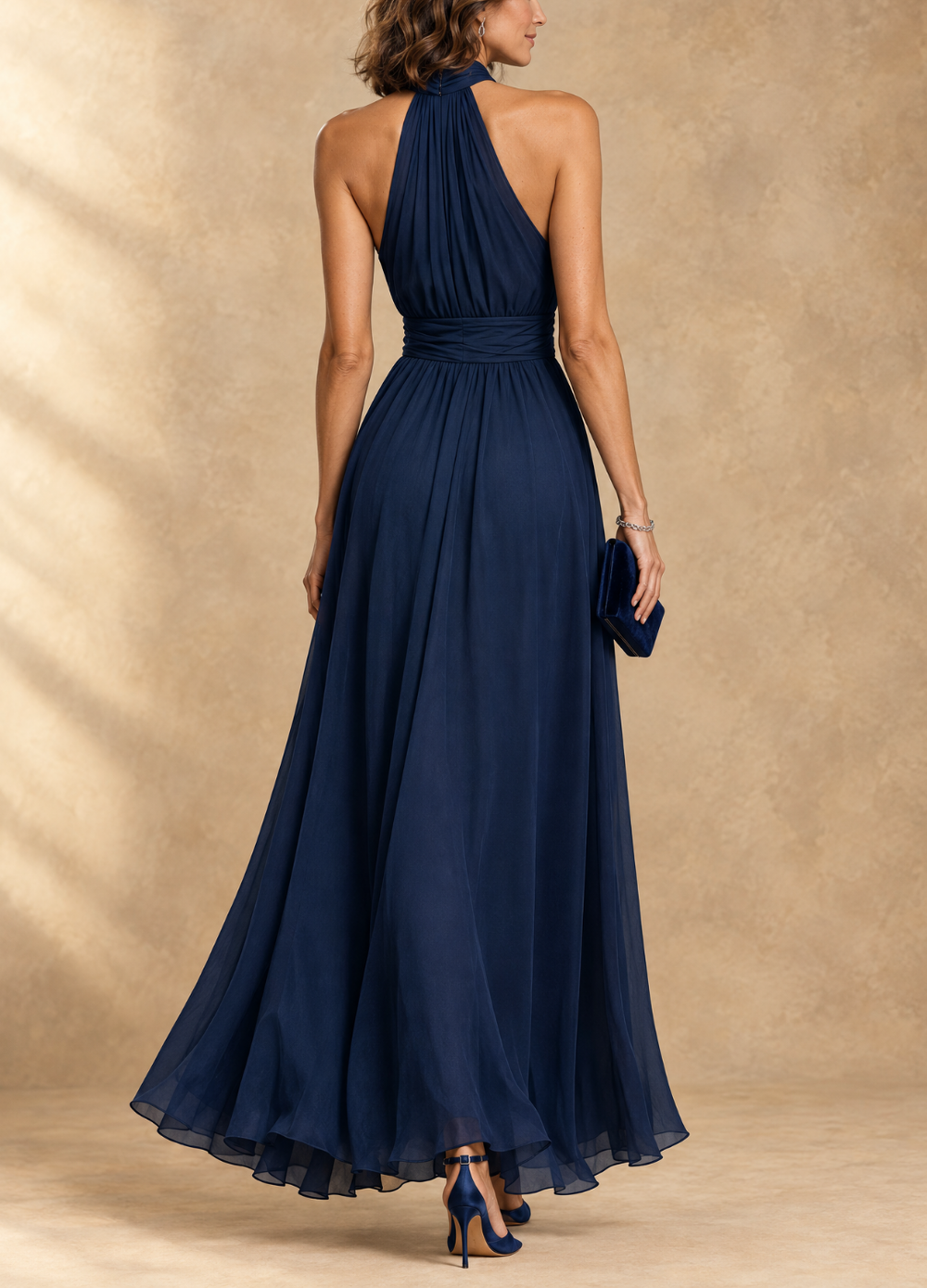 Paula Halter Maxi Dress - Navy
