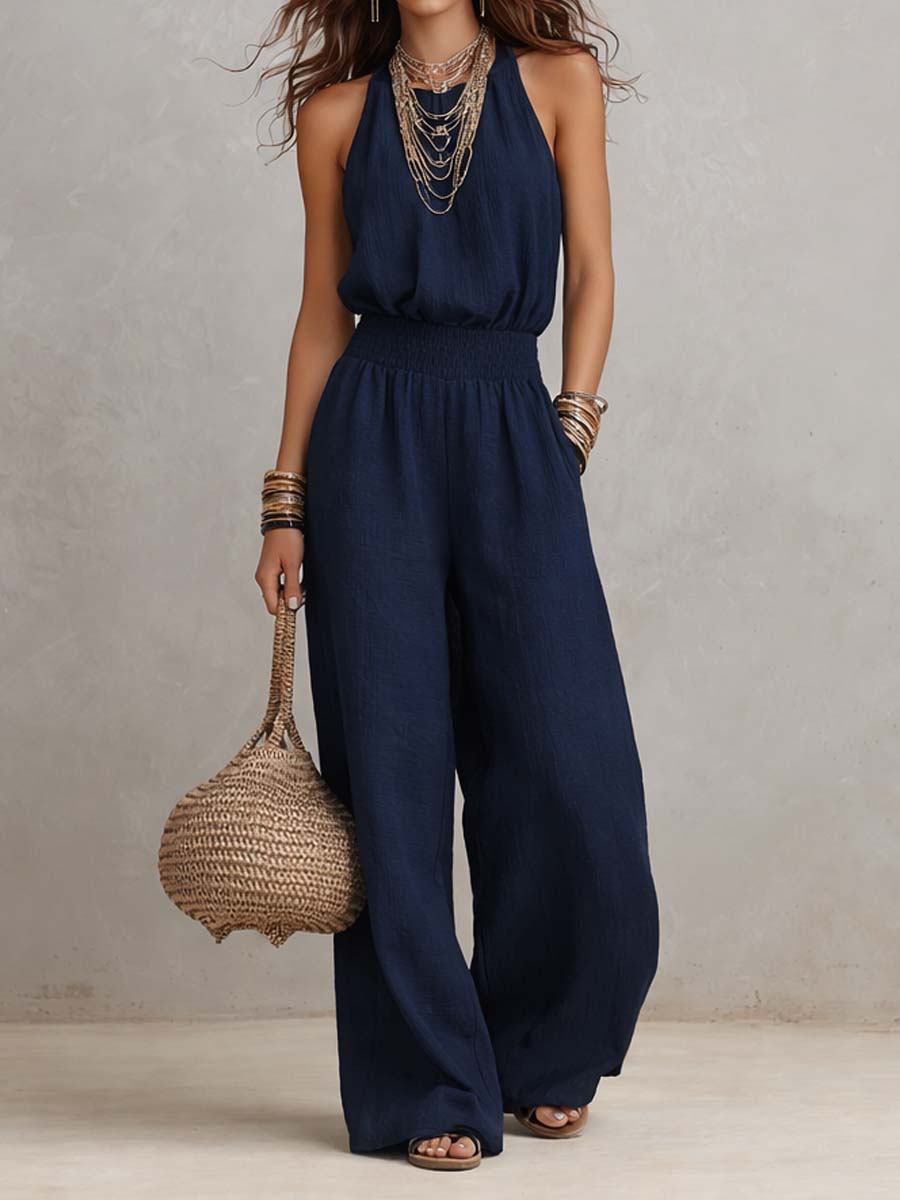 Valeria Elegant Linen Jumpsuit