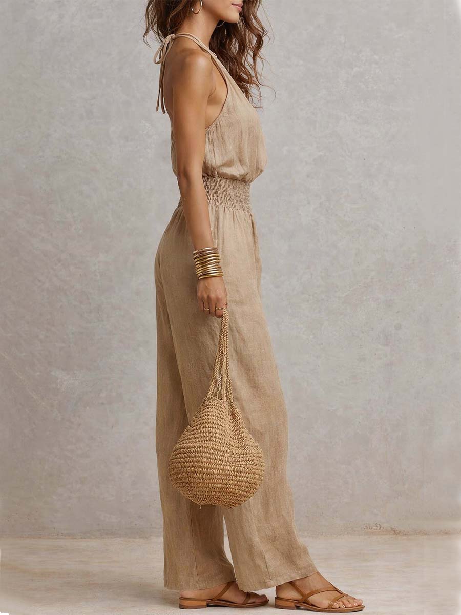 Valeria Elegant Linen Jumpsuit