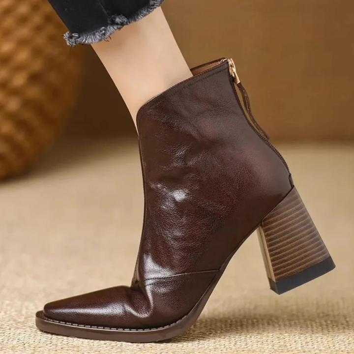 Mellena Elegant Side-Zip Ankle Boots
