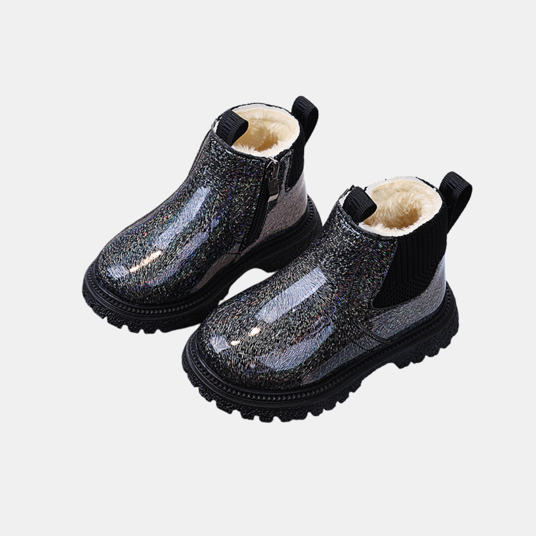 Tilly Girls' Glitter Faux Fur Lined Chelsea Boots