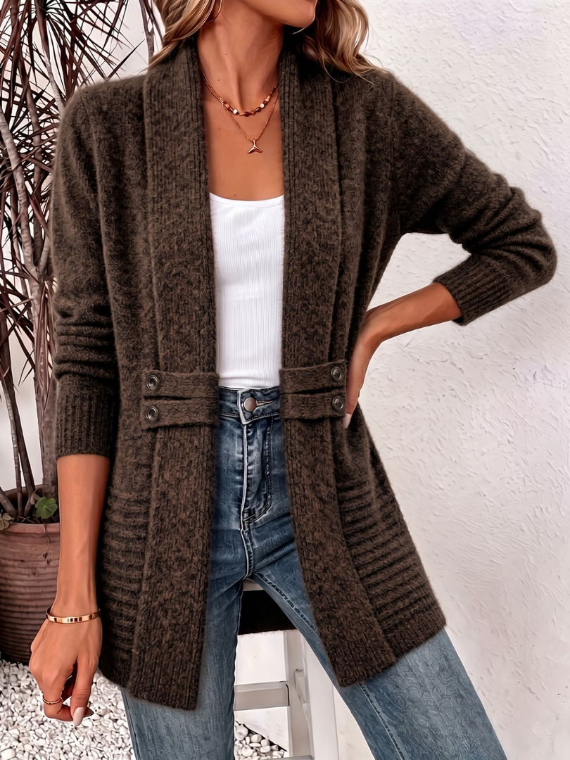 Sophie Knit Summer Cardigan - Brown