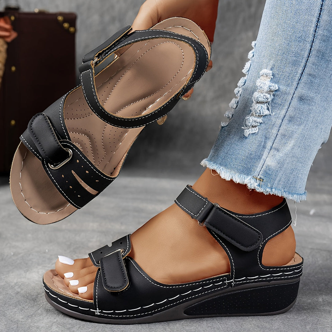Janet Orthopedic Comfort Flex Sandals - Black