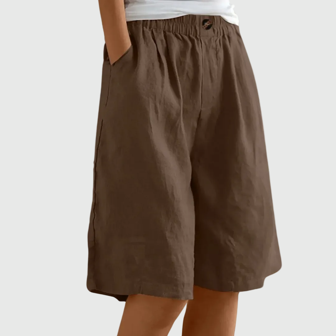 Madeleine – Wide-Leg Elastic Waist Shorts