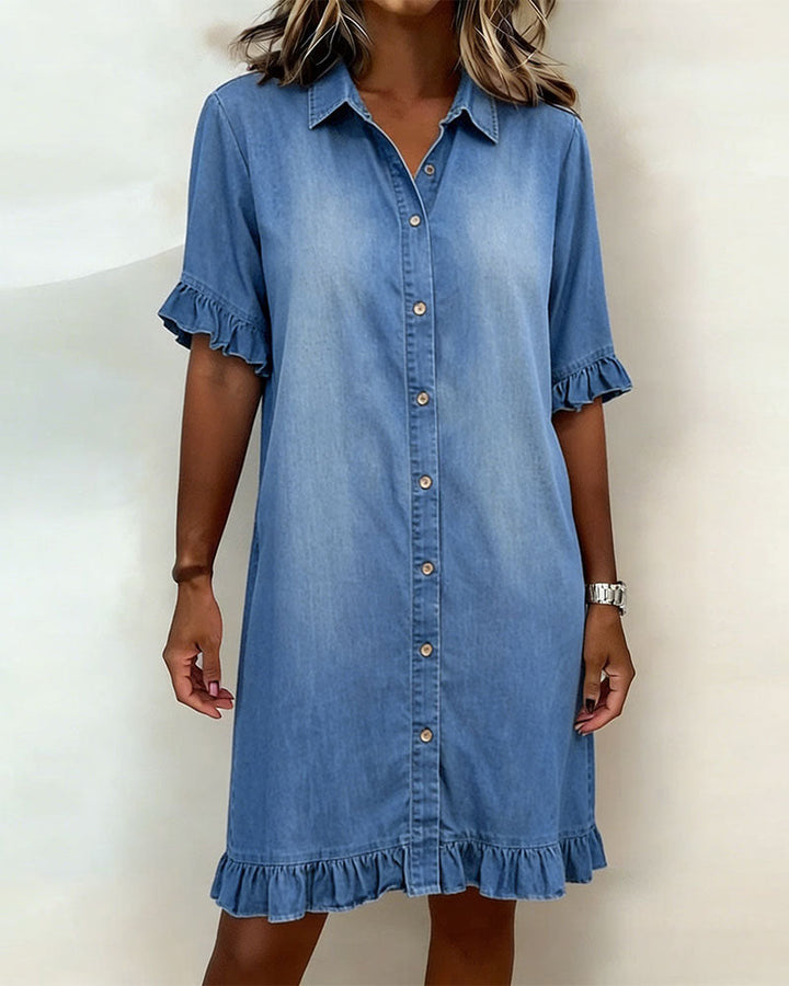 Solene Denim Shirt Dress