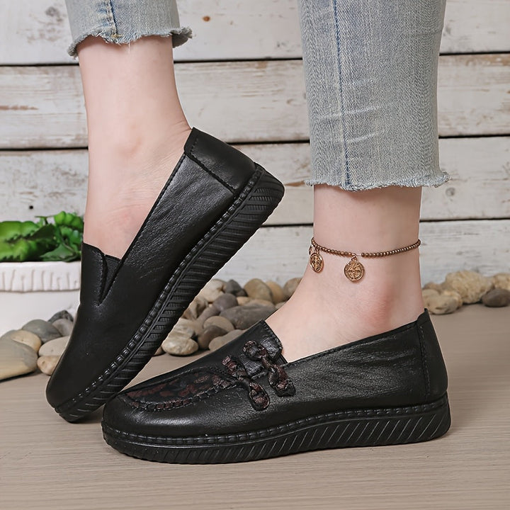 Martine Soft Slip-On Loafers - Black