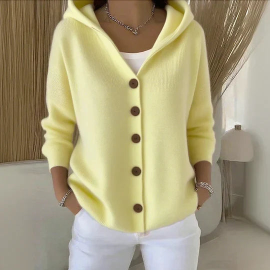 Zoé Soft Hooded Knit Cardigan