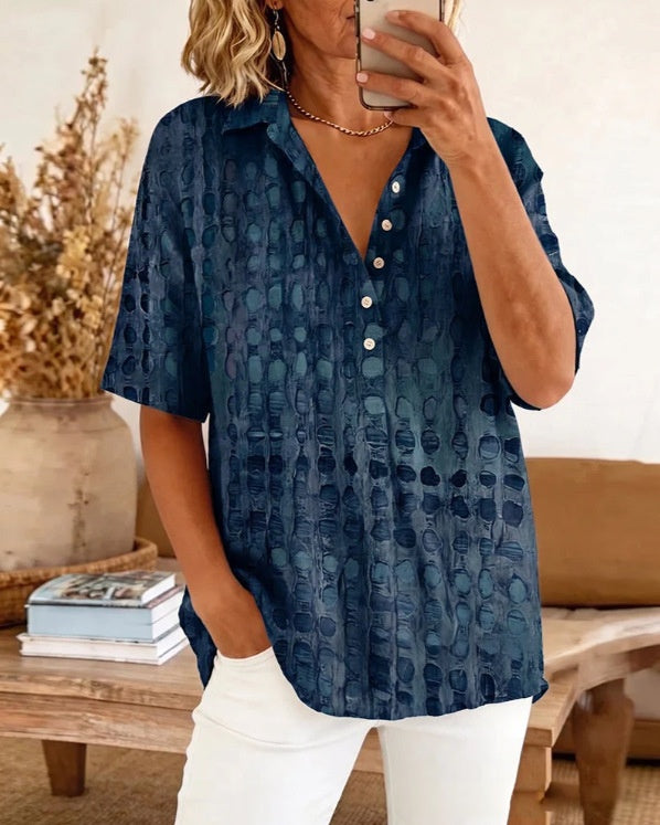 Melody Relaxed Comfort Top - Blue