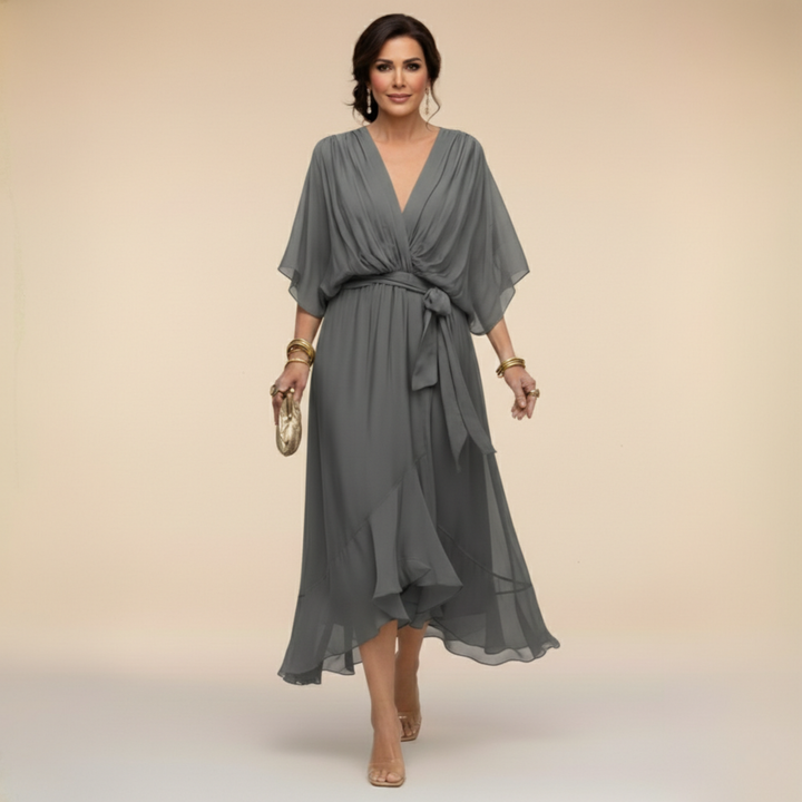 Monica – V-Neck Flowing Dress