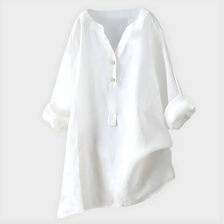 Elara – Elegant V-Neck Blouse