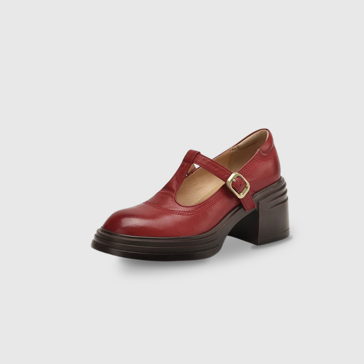 Bettina Chunky Block Heel Mary Jane Pumps