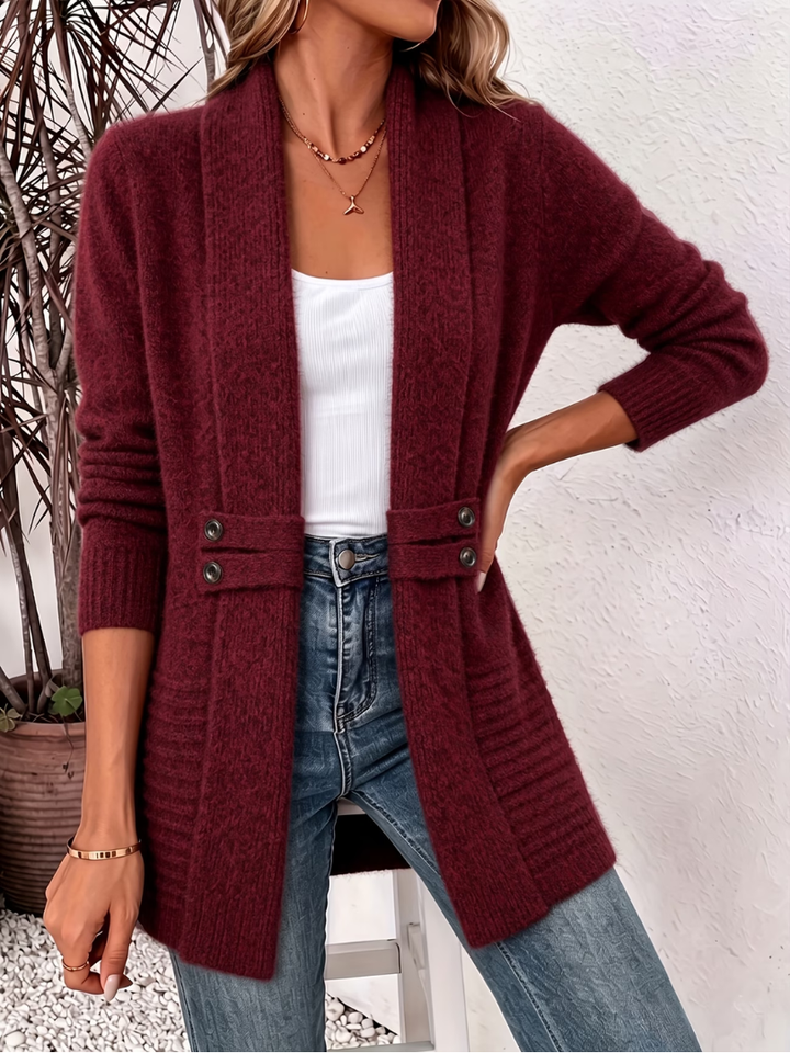 Sophie Knit Summer Cardigan - Burgundy