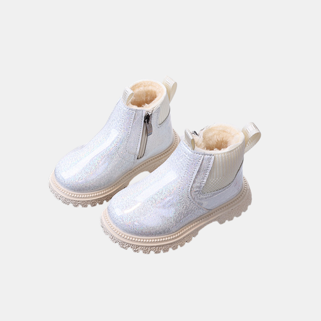 Tilly Girls' Glitter Faux Fur Lined Chelsea Boots