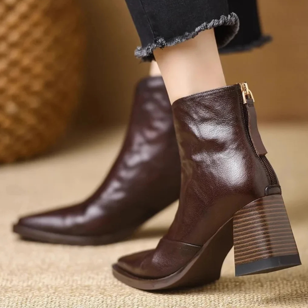 Mellena Elegant Side-Zip Ankle Boots