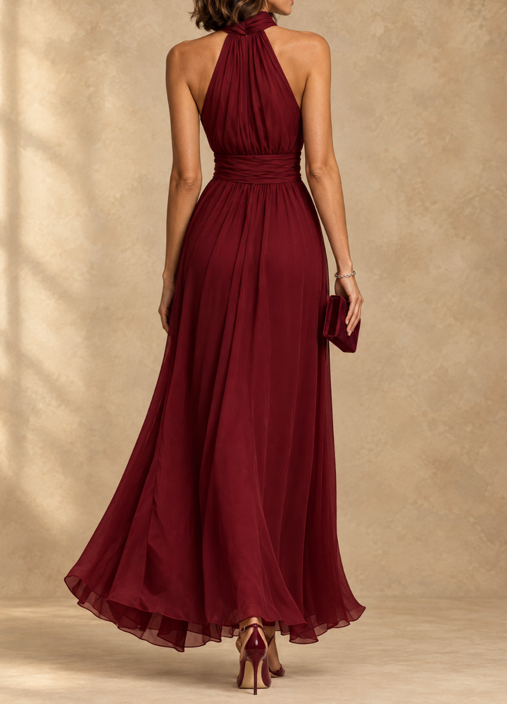Paula Halter Maxi Dress - Burgundy