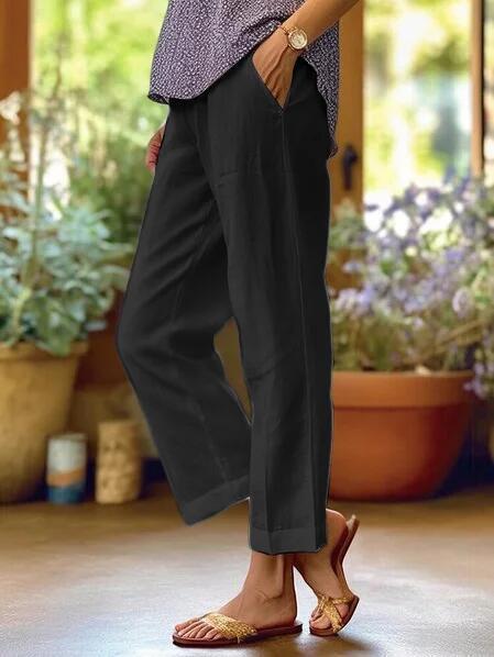 Beth Cotton-Linen Trousers