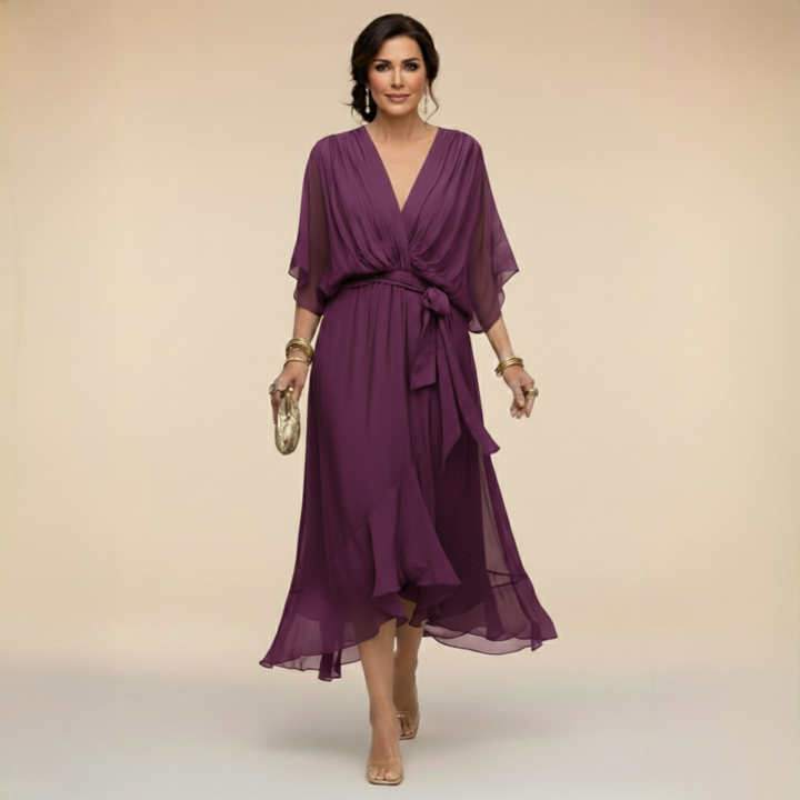 Monica – V-Neck Flowing Dress