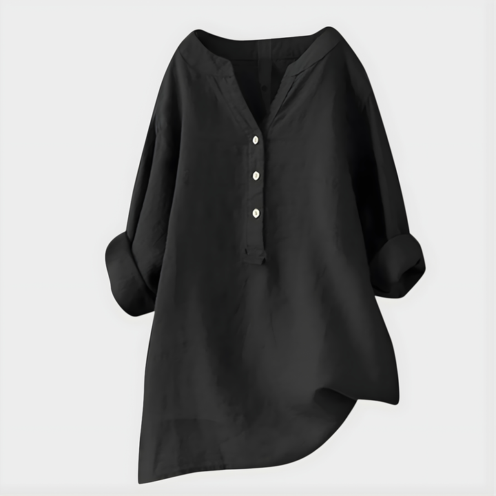 Elara – Elegant V-Neck Blouse