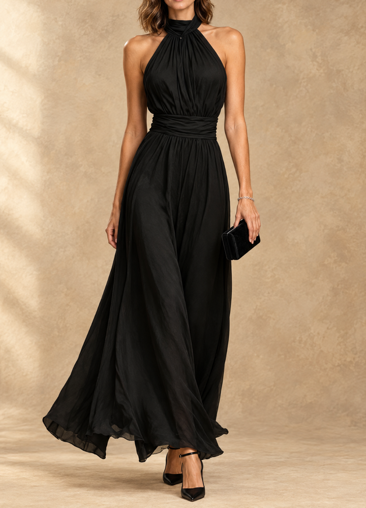 Paula Halter Maxi Dress - Black