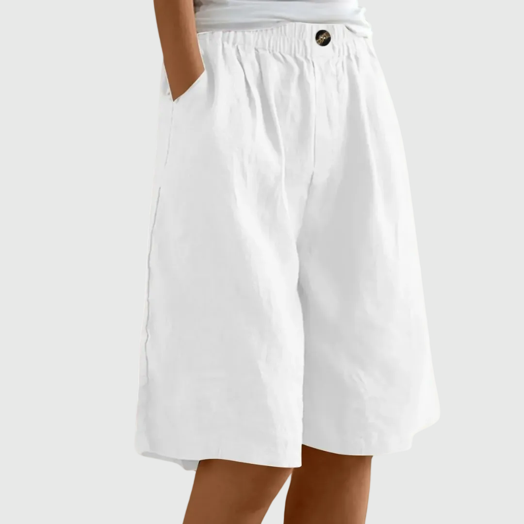 Madeleine – Wide-Leg Elastic Waist Shorts