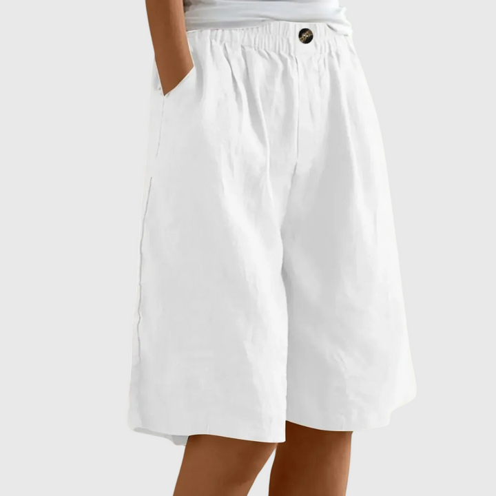 Madeleine – Wide-Leg Elastic Waist Shorts