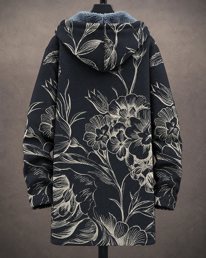 Rosalie Botanical Sketch Hooded Jacket
