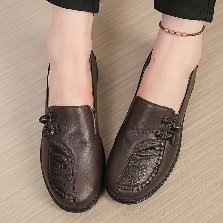 Martine Soft Slip-On Loafers - Dark Brown