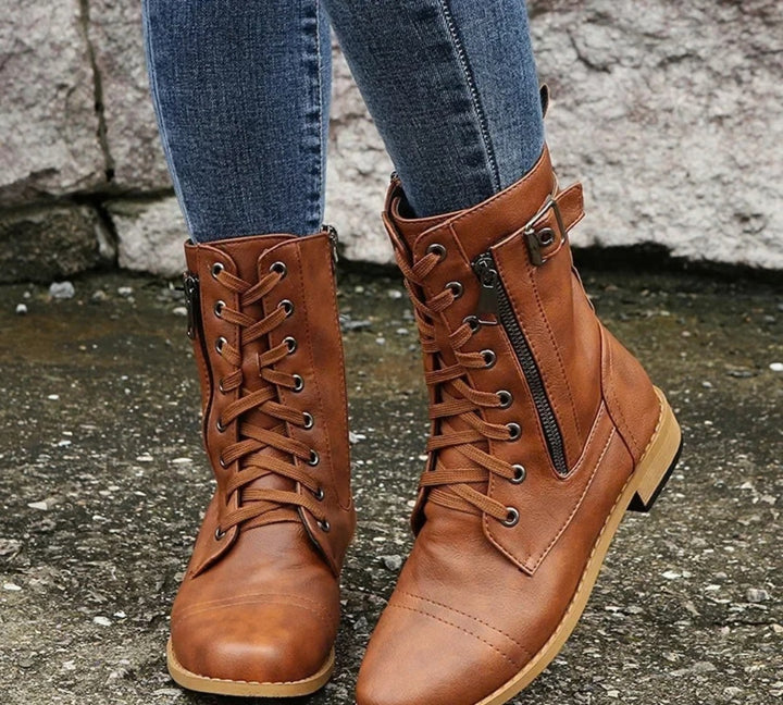 Amarah Comfort Ankle Boots - Light Brown