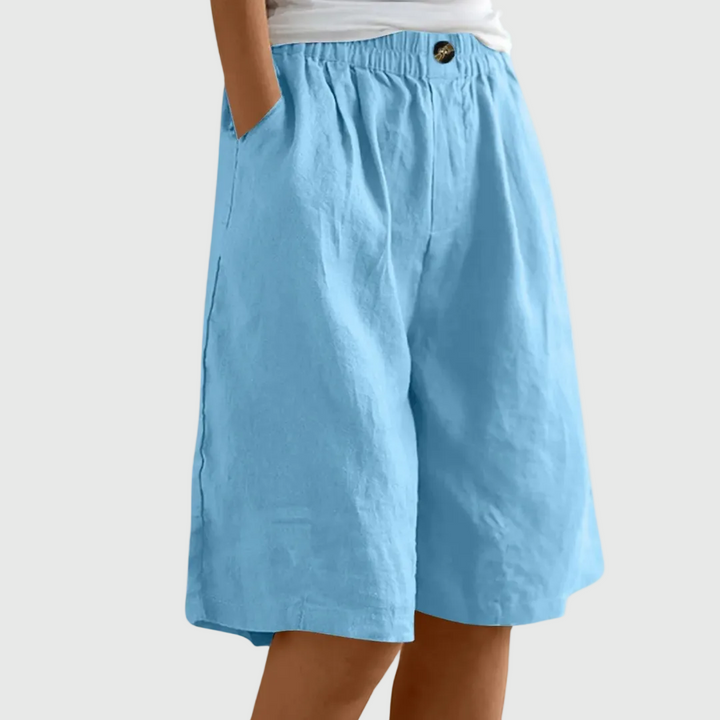 Madeleine – Wide-Leg Elastic Waist Shorts