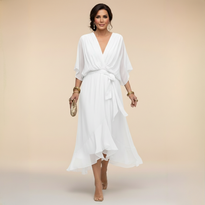 Monica – V-Neck Flowing Dress