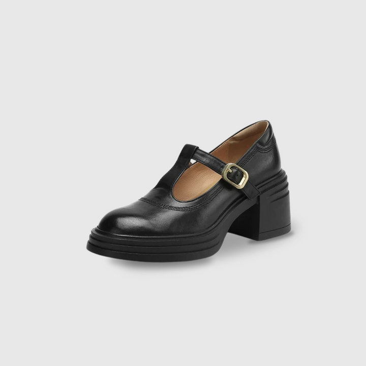 Bettina Chunky Block Heel Mary Jane Pumps