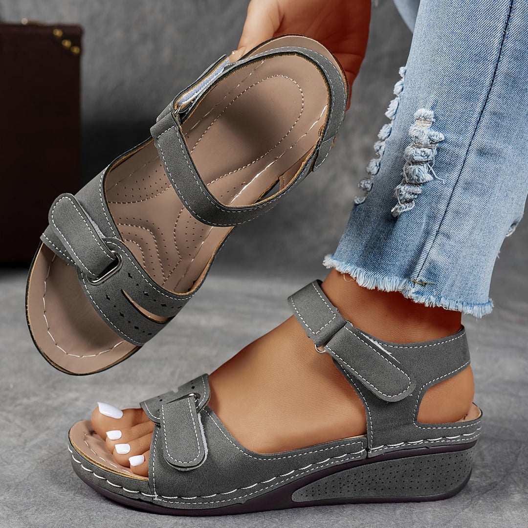 Janet Orthopedic Comfort Flex Sandals - Grey