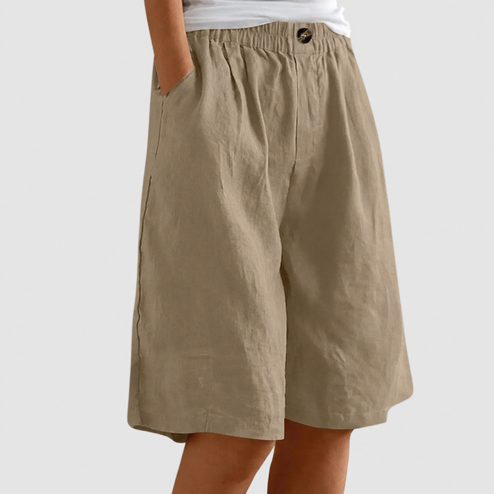 Madeleine – Wide-Leg Elastic Waist Shorts
