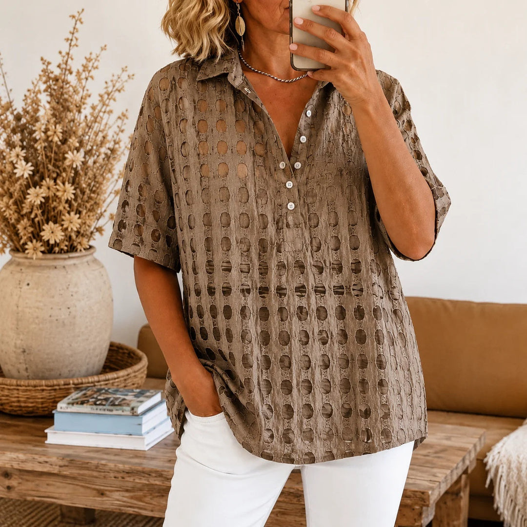 Melody Relaxed Comfort Top - Brown