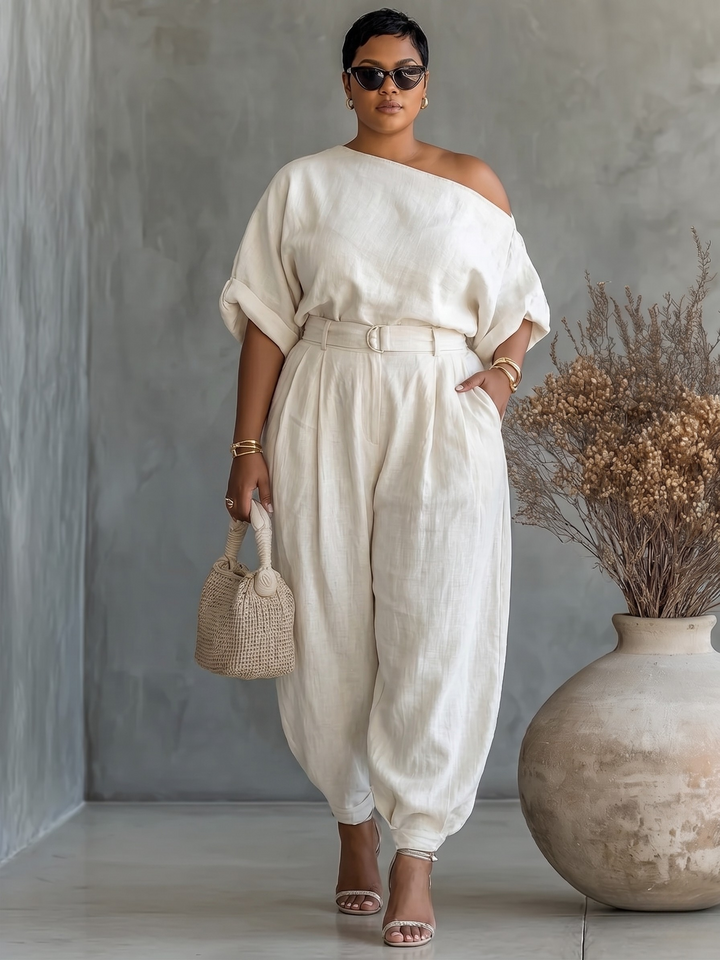 Eleanor Effortless Two-Piece Set in Ivory