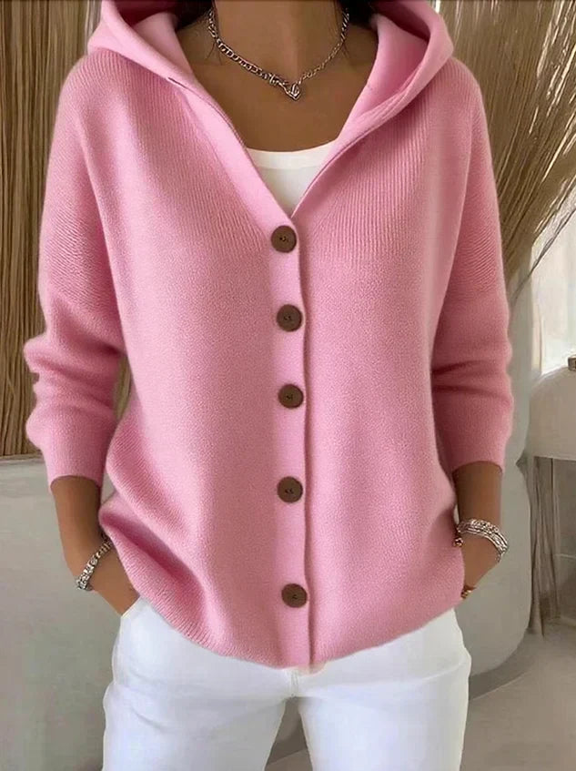 Zoé Soft Hooded Knit Cardigan