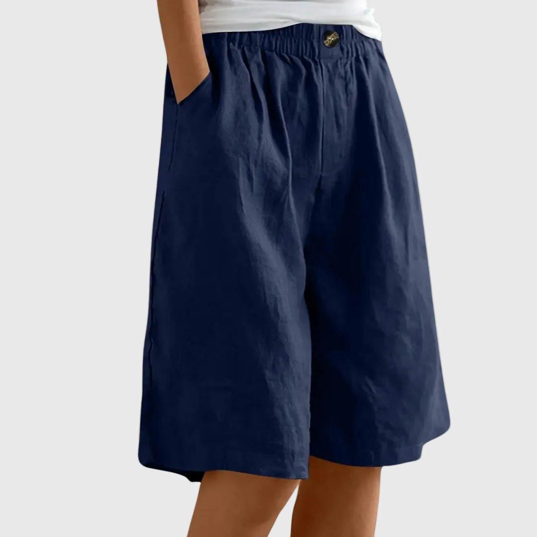 Madeleine – Wide-Leg Elastic Waist Shorts