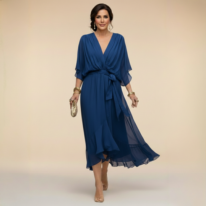 Monica – V-Neck Flowing Dress