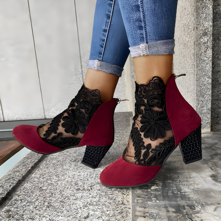 Lynora Orthopedic Heels - Red