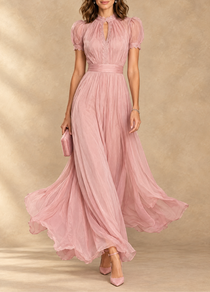 Elia Keyhole Maxi Dress - Pink