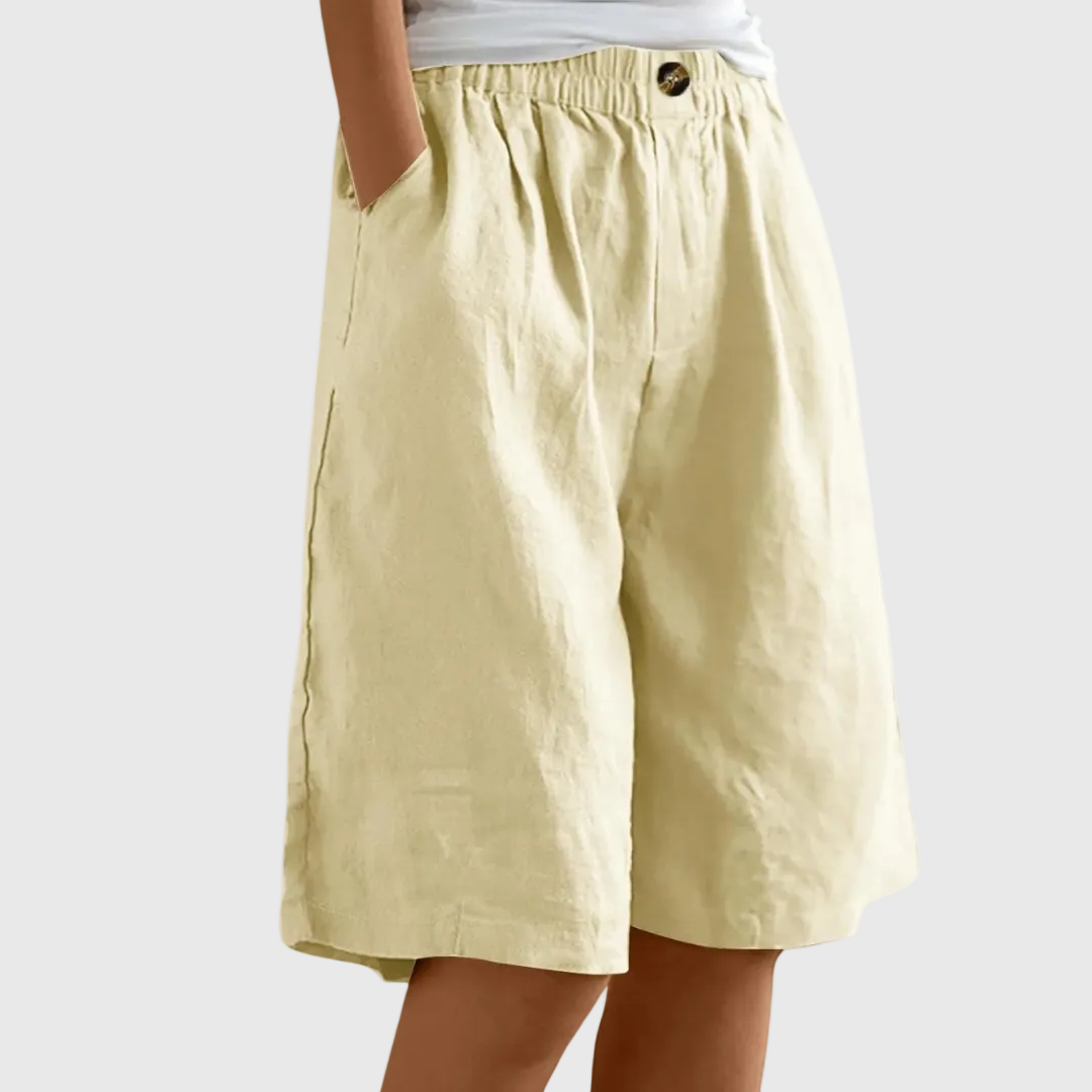 Madeleine – Wide-Leg Elastic Waist Shorts
