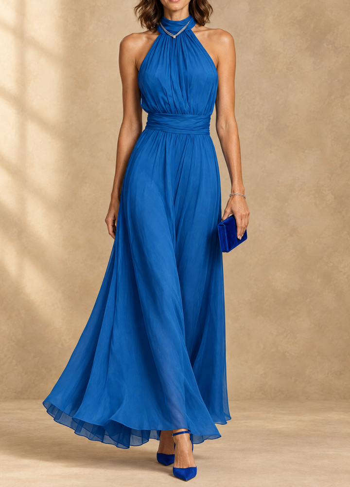 Paula Halter Maxi Dress - Blue