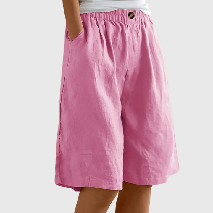 Madeleine – Wide-Leg Elastic Waist Shorts